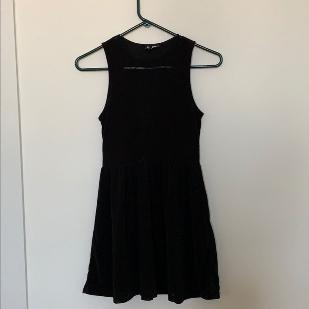 Size 2 Black Sheer Plunge Dress